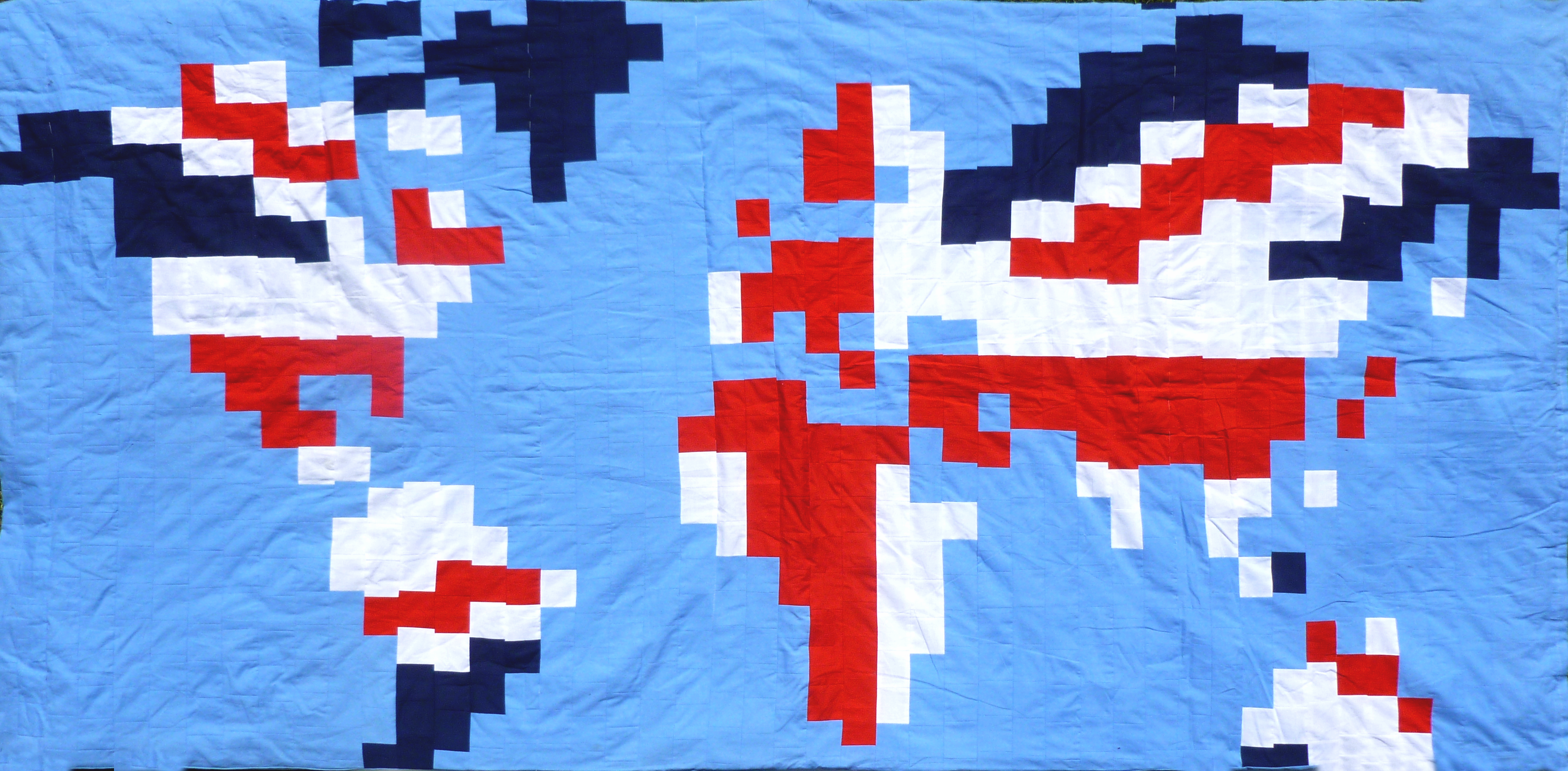 World Map Quilt with Union Flag Design